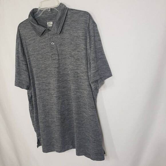 32 Degrees Cool Mens Shirt Size XXL Gray Polo Golf Short Sleeve Rugby Stretch - Picture 4 of 7